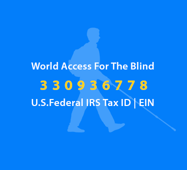 World Access For The Blind U.S. Federal IRS Tax ID | EIN 330936778. Image: Silhouette of Daniel Kish walking.