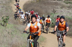 Photo of participants in cycling fundraiser.